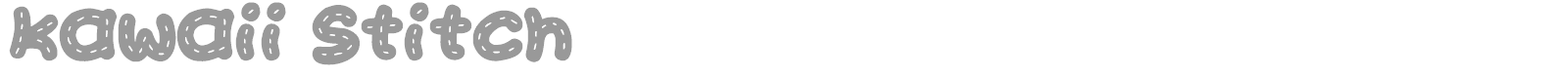 Kawaii Stitch font preview